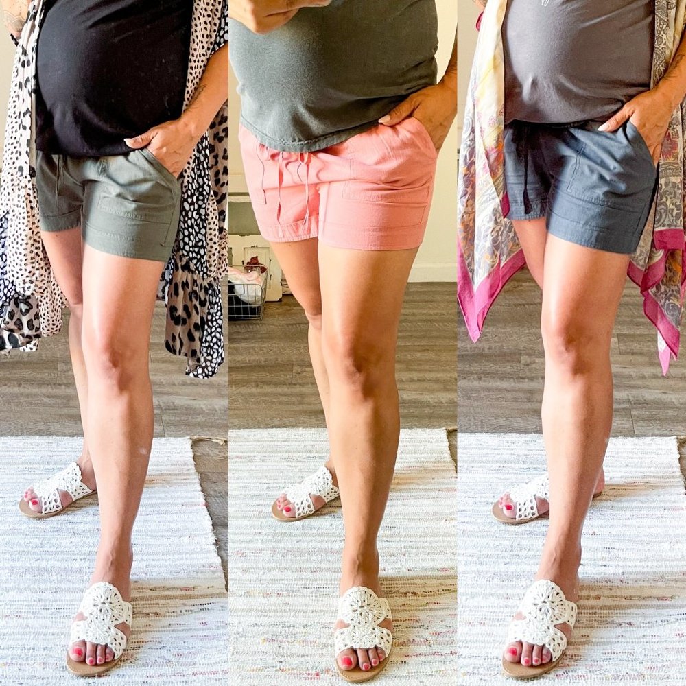 NAVY Cotton Drawstring Shorts - Picture 7 of 7
